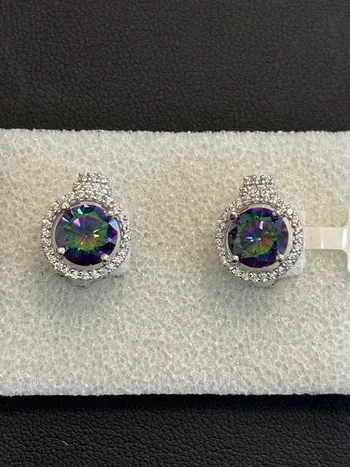 טבעת כסף 925 משובץ בזרקונים ואבני טופז