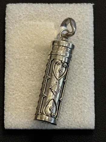 טליון כסף 925 מזוזה , ניתן להכניס לבפנים קלף ברכה