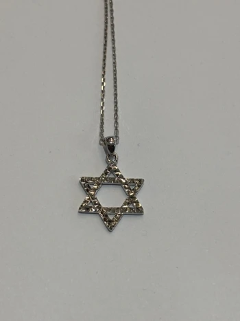 תליון מגן דוד חריטות לייזר כסף 925