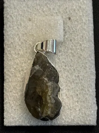 טליון כסף 925 משובץ באבן סמוקי קוורץ